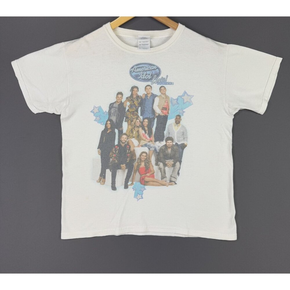 Vintage Y2K American Idol Live! Tour Concert Promo White Shirt Music TV Show